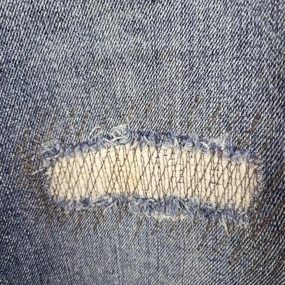 GAP Denim Distressed High Rise Straight Jeans Sz 29R - Picture 5 of 15